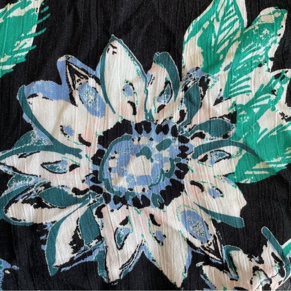 Free People | Good Vibrations Button Down Hawaiian Floral Print Top - Picture 7 of 12